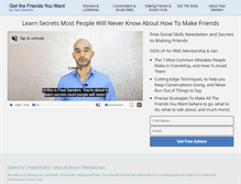 Tablet Screenshot of getthefriendsyouwant.com